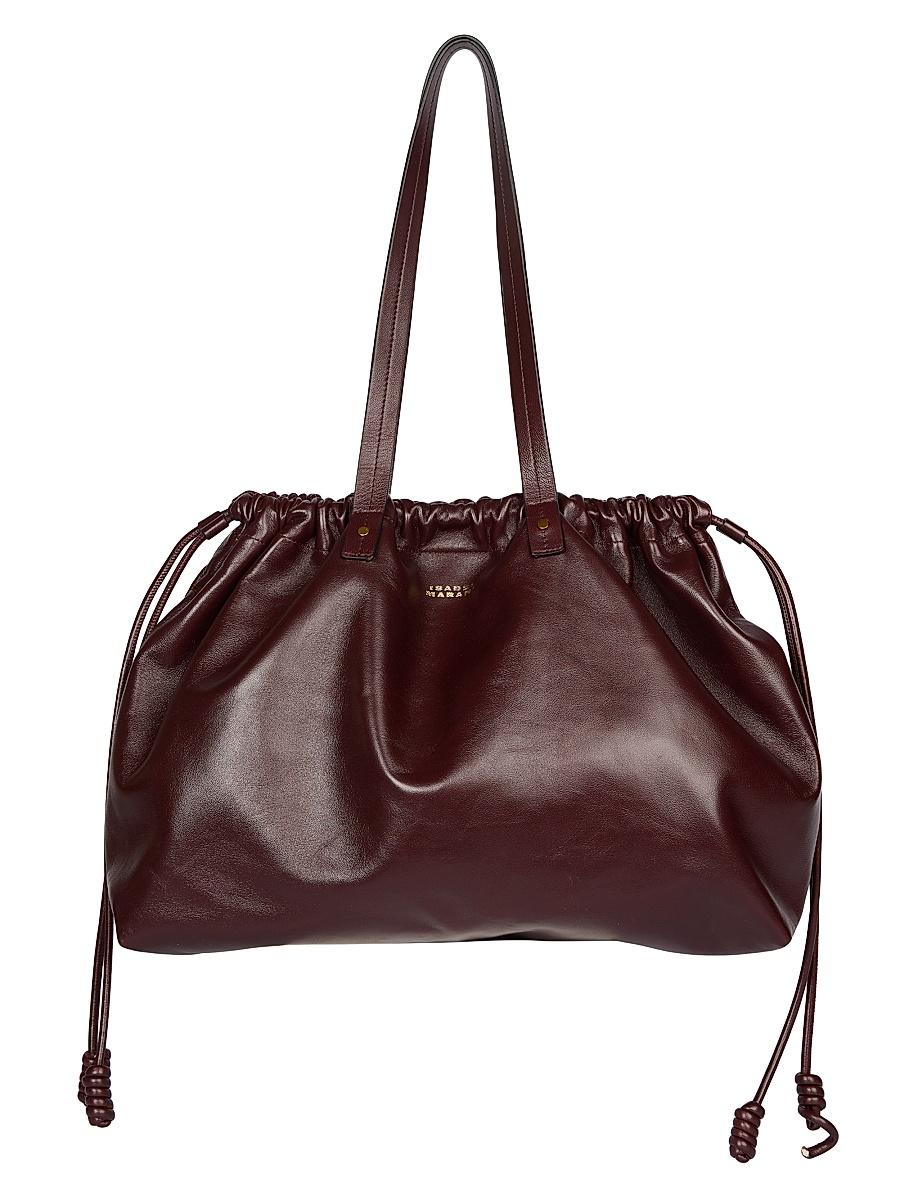 Womens Silven Leather Drawstring Duffle Bag Product Image