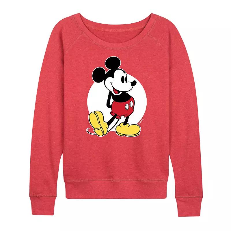 Disney's Mickey Mouse Women's Classic French Terry Long Sleeve Tee, Girl's,  Product Image