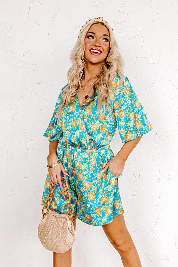 Mostly Coastal Floral Romper Product Image