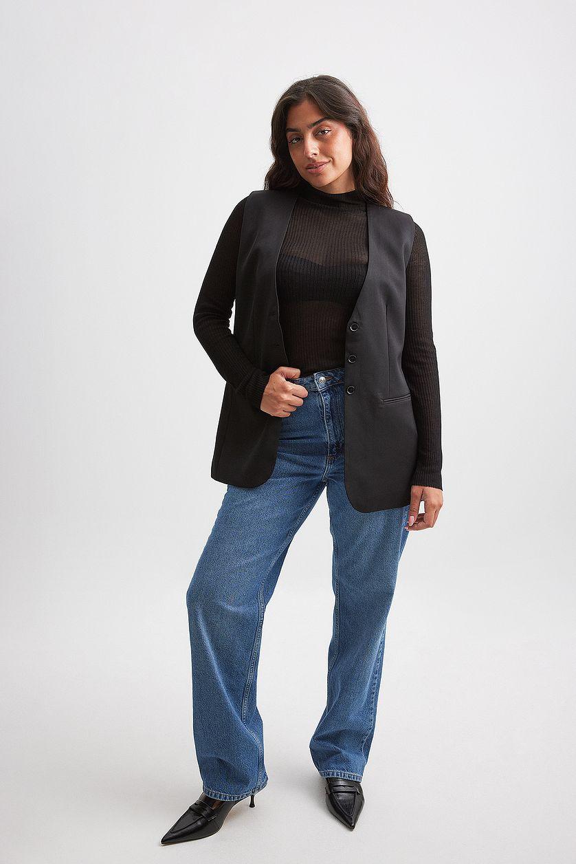 High Neck Fine Knitted Top Product Image