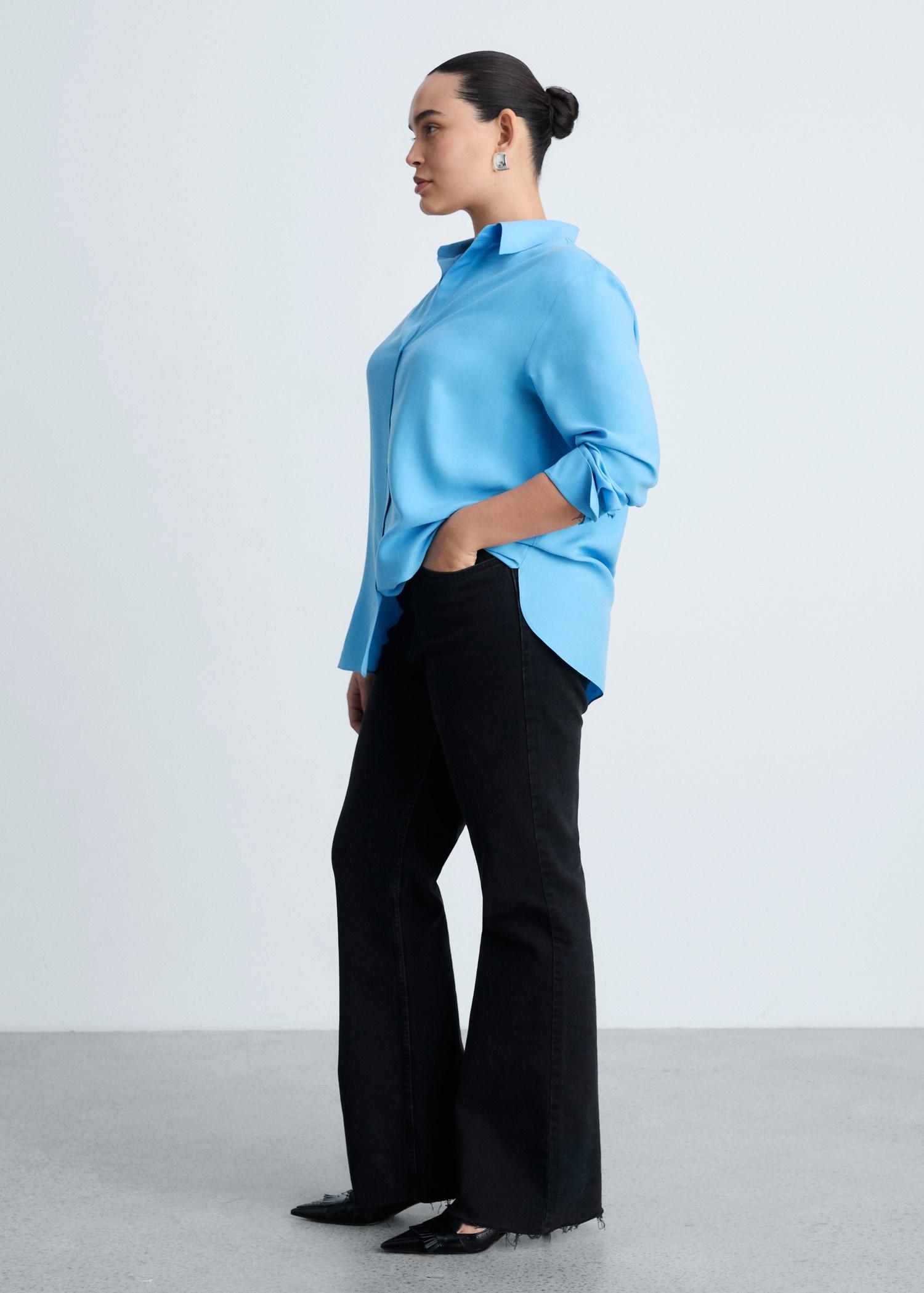 Lyocell fluid shirt - Women | MANGO USA Product Image