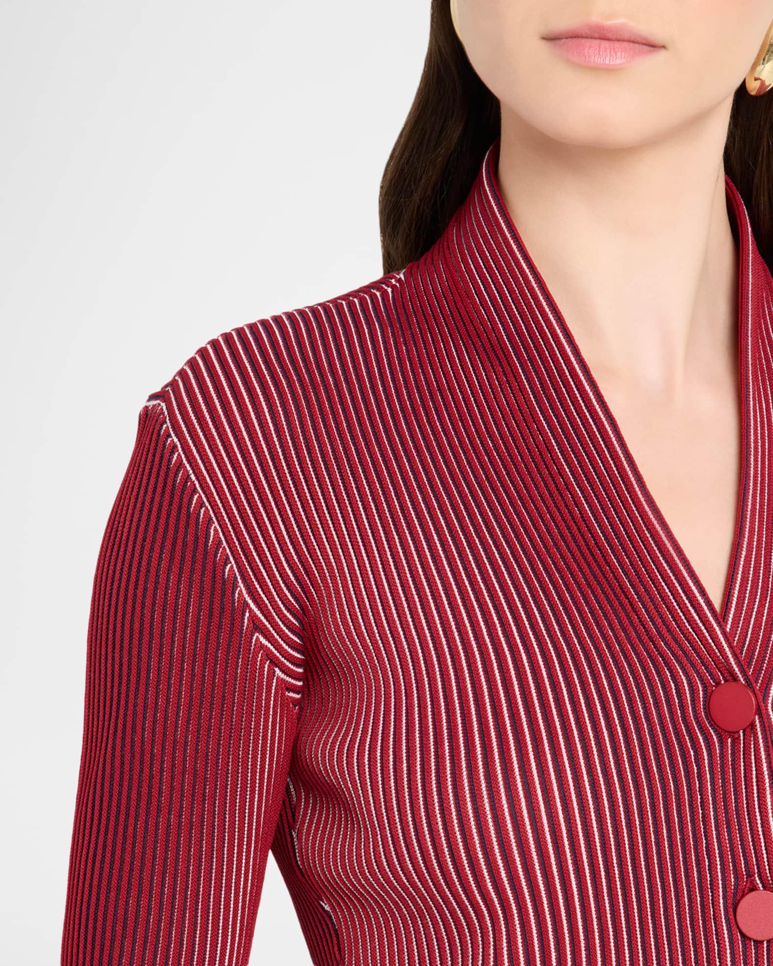 Striped Rib Knit Cardigan Product Image