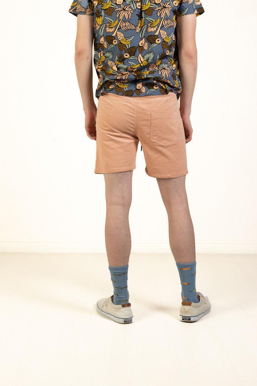 Peach Corduroy Shorts Product Image