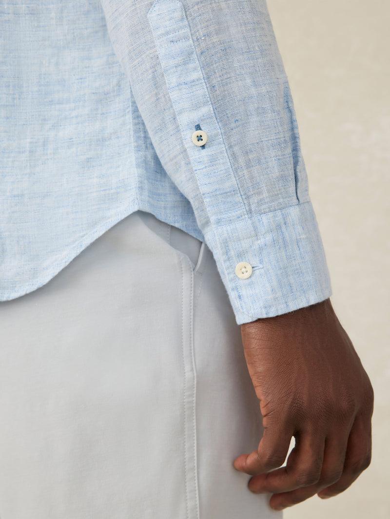 Laguna Linen Shirt - Light Blue Melange Product Image