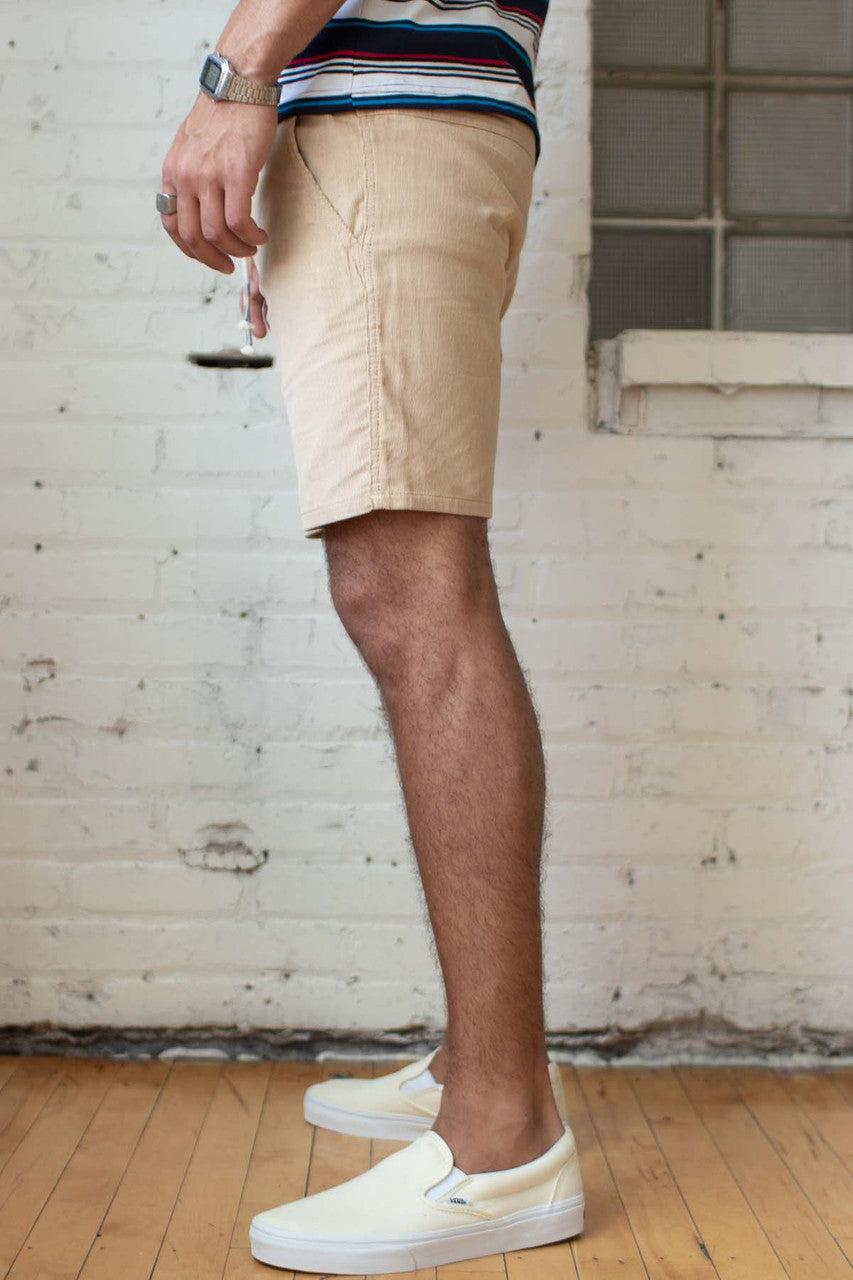 Khaki Corduroy Shorts Product Image