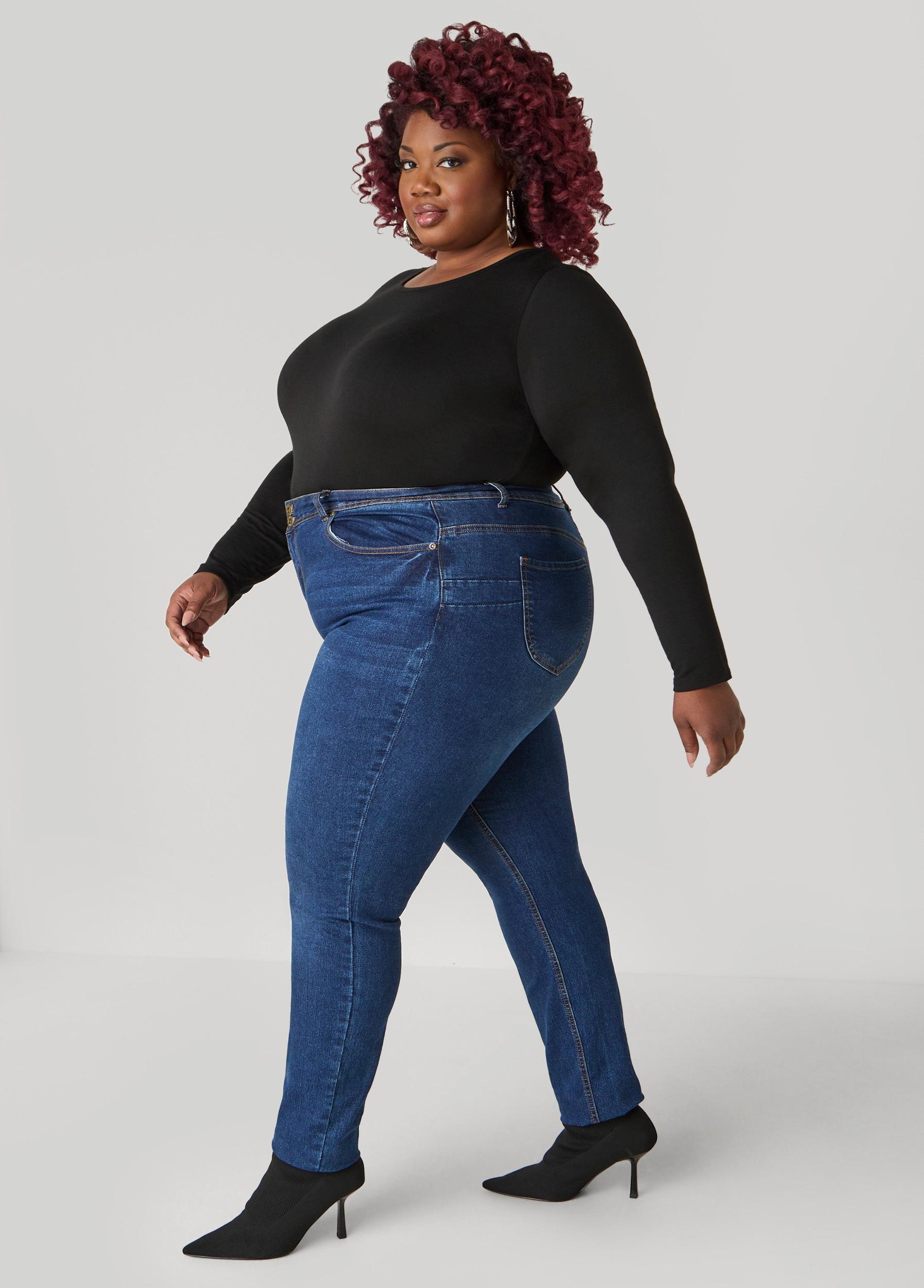 Plus Size Basic Long Sleeved Tunic Ashley Stewart Product Image