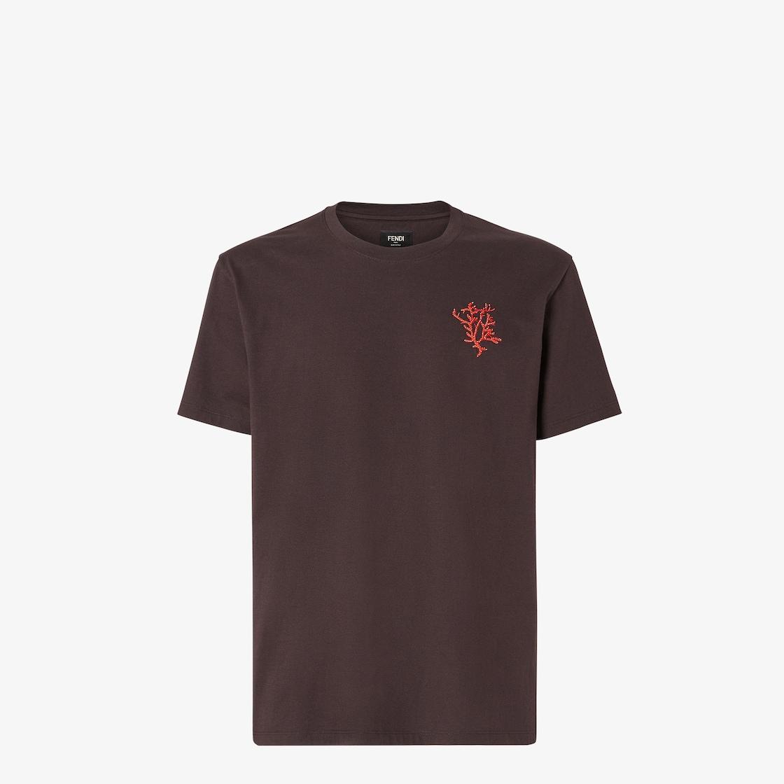 T-ShirtBrown cotton T-shirt Product Image