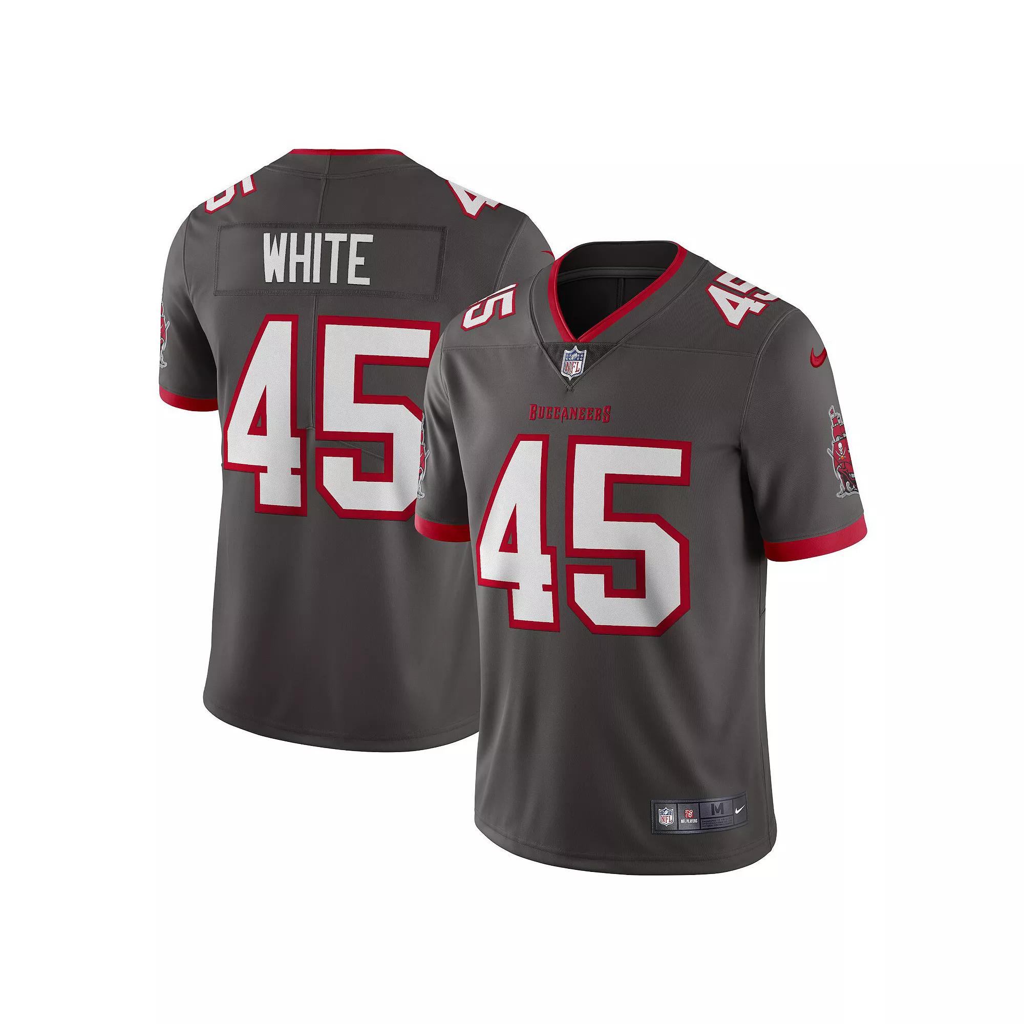 Mens Nike Devin White Pewter Tampa Bay Buccaneers Vapor Limited Jersey Product Image