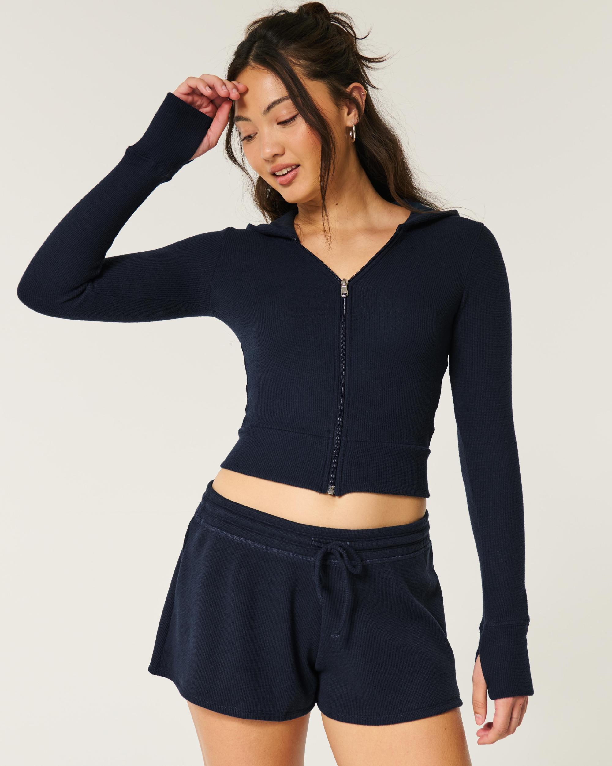 Gilly Hicks Waffle Zip-Up Hoodie Product Image