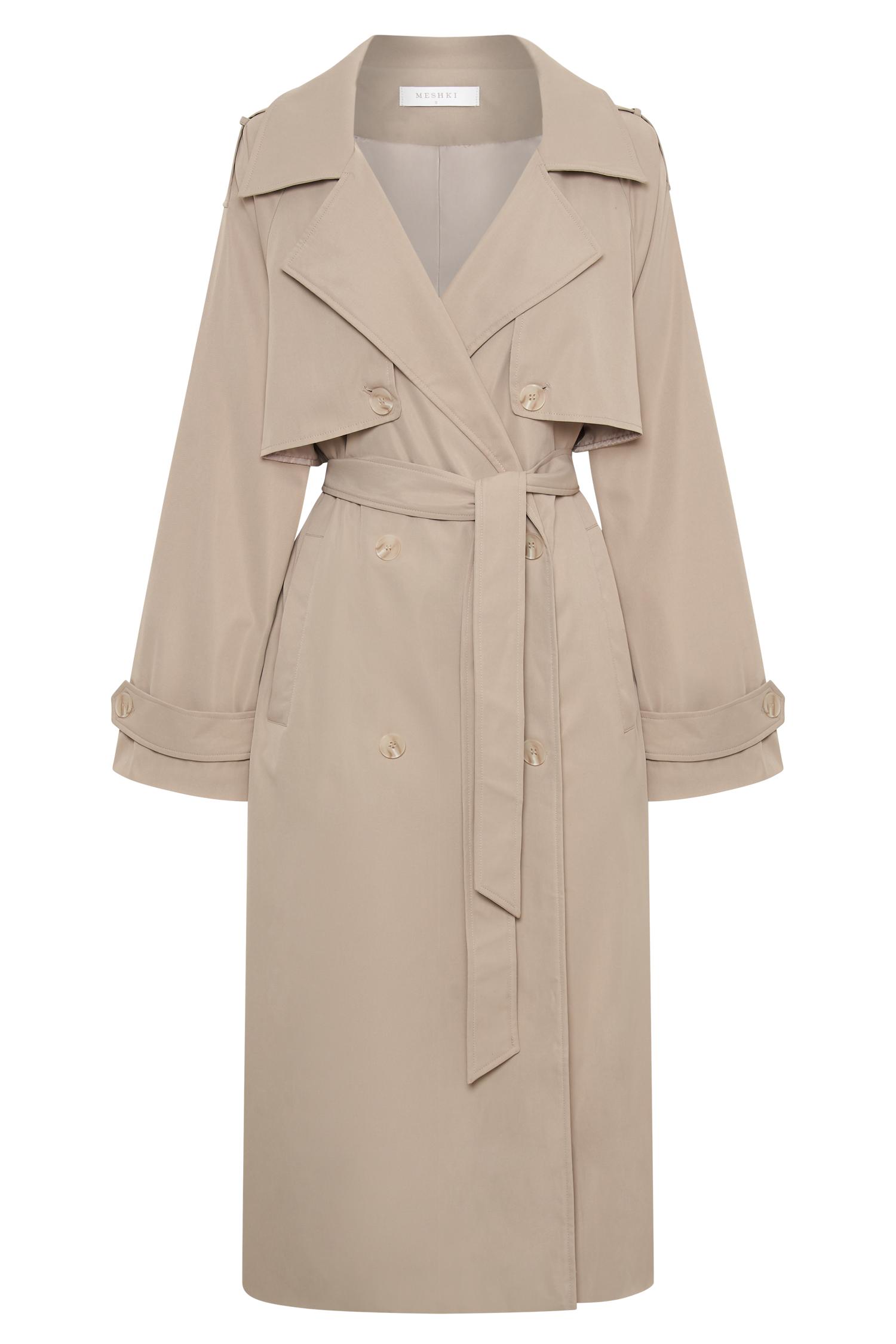 Andreas Oversized Trench Coat - Beige Product Image