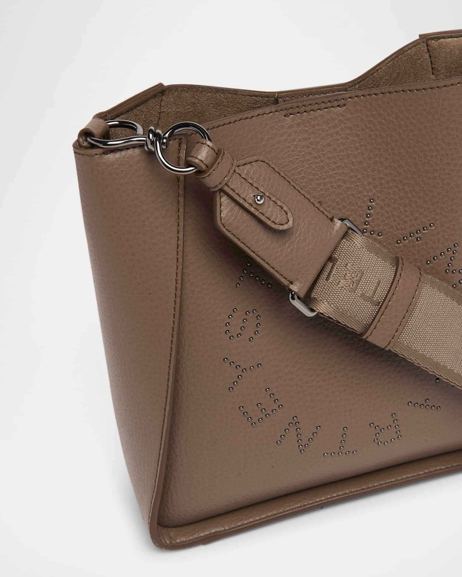 Mini Studded Logo Crossbody Bag in Eco Grainy Vegan Leather Product Image
