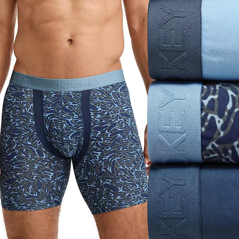 Men’s Jockey® 3-Pack Chafe Proof Pouch Cotton Stretch 6" Boxer Brief, Men's,  Product Image