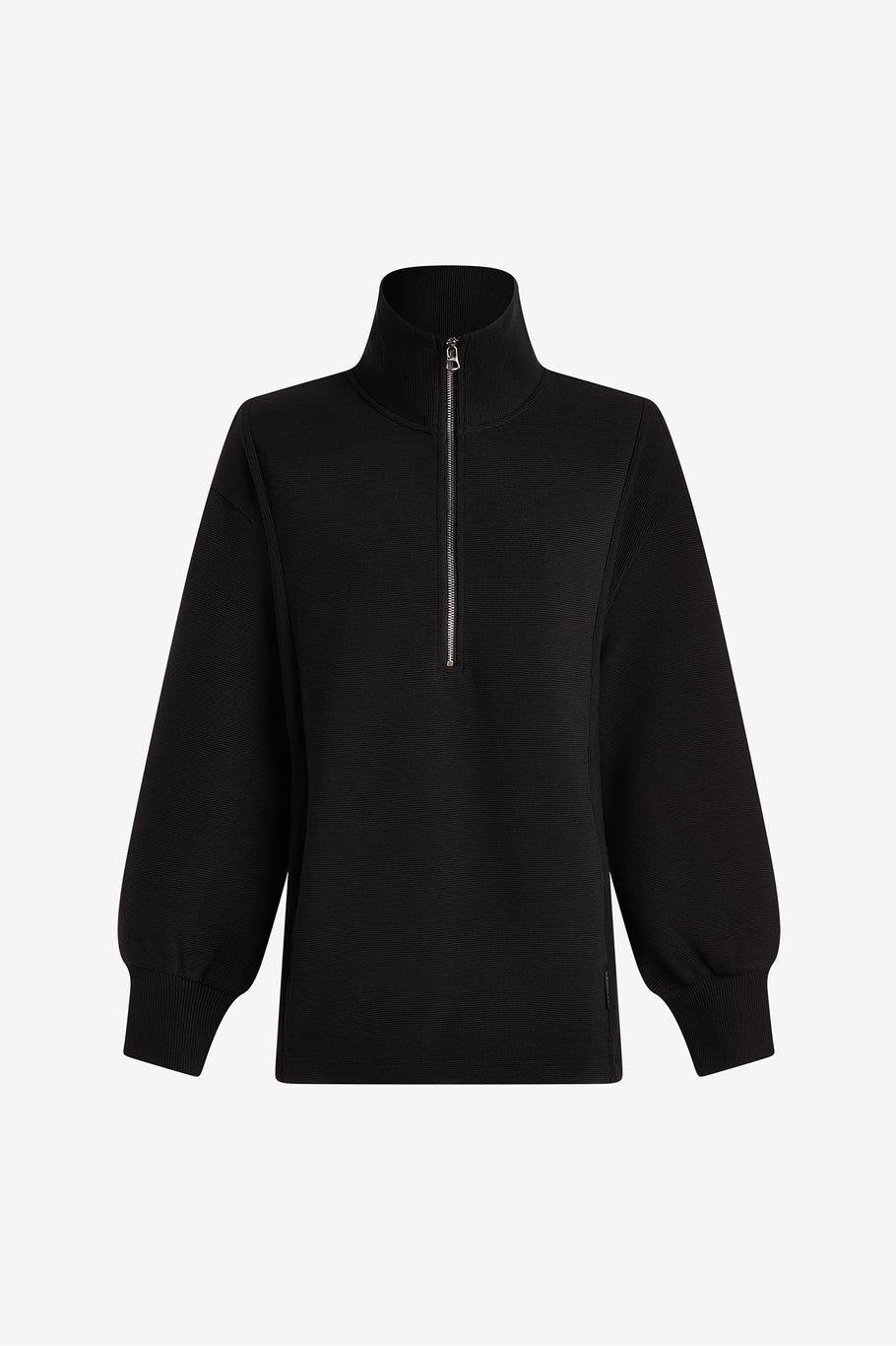 Fulham Longline Halfzip - Black Product Image