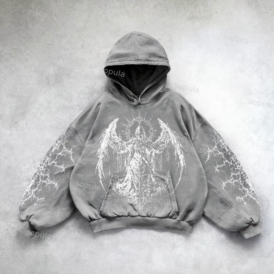 Men's Basketball Legend No.24 Graphic Vintage Washed Hoodie Product Image