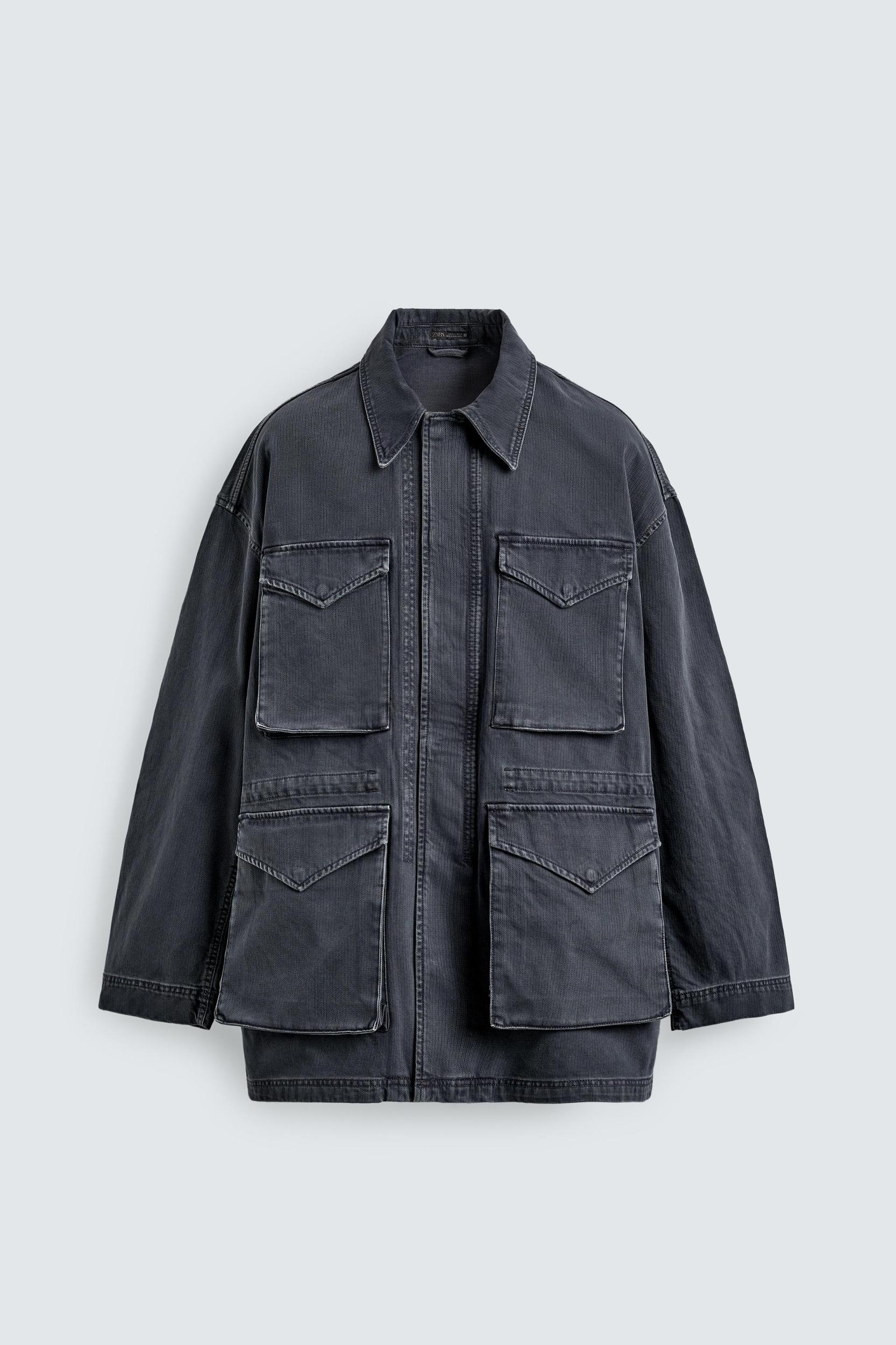 WASHED COTTON TEXTURED PARKA Product Image