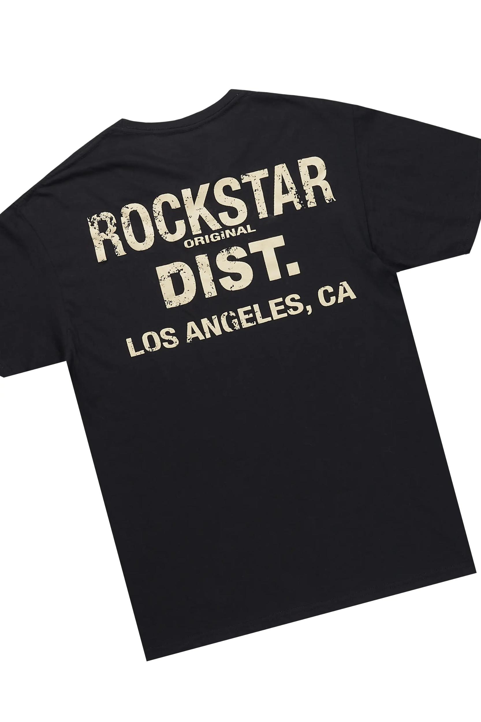 Lathisa Black/Blue T-Shirt & Jean Set Female Product Image