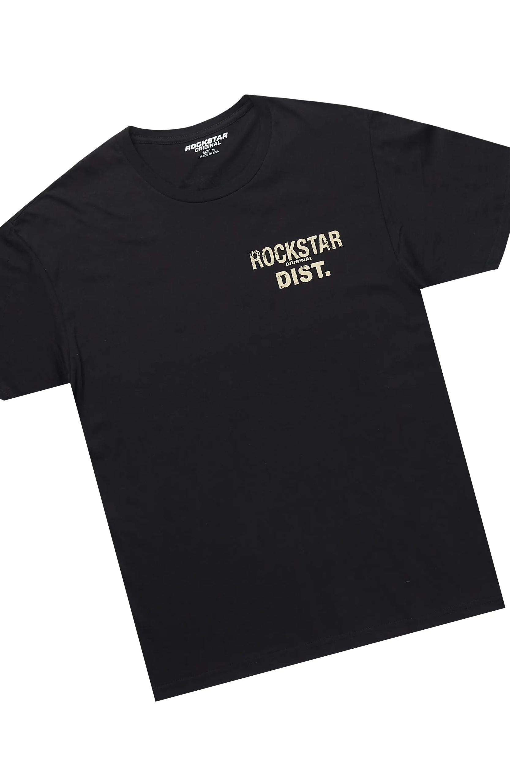 Lathisa Black/Blue T-Shirt & Jean Set Female Product Image