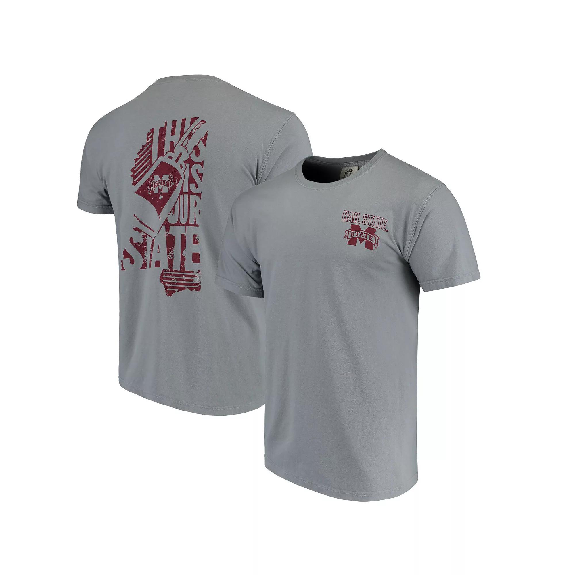 Mens Gray Mississippi State Bulldogs Phrase Local Comfort Color T-Shirt Product Image