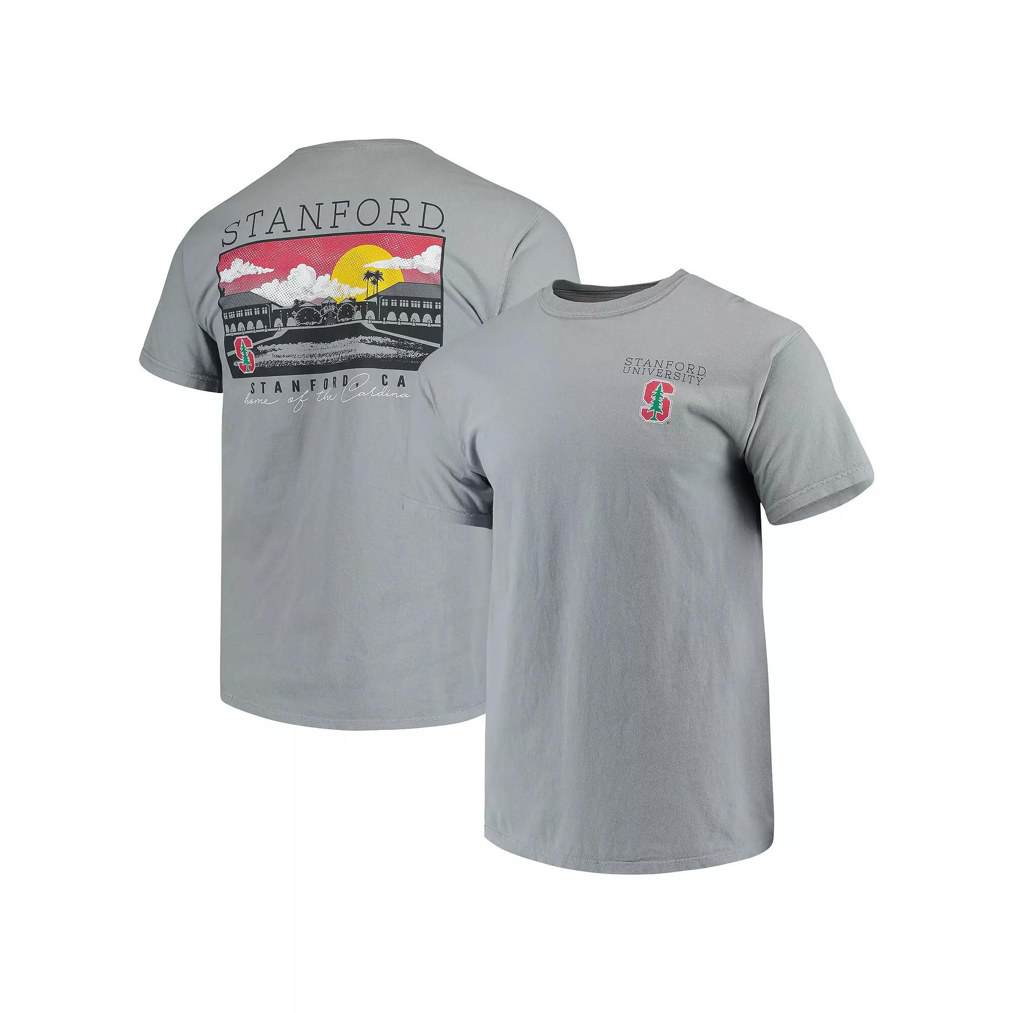 Mens Gray Stanford Cardinal Team Comfort Colors Campus Scenery T-Shirt Product Image