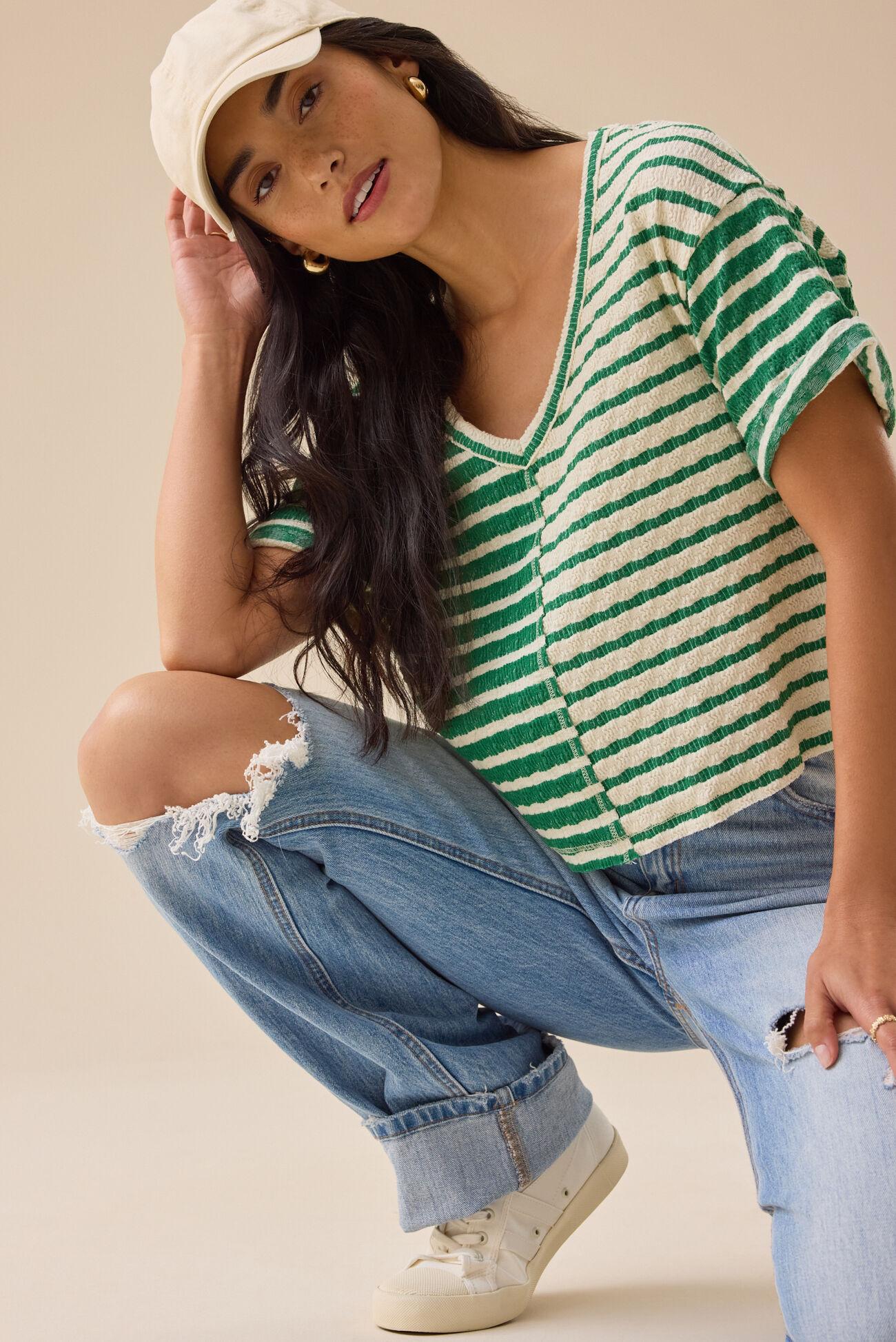 Vala Striped Knit Top Product Image