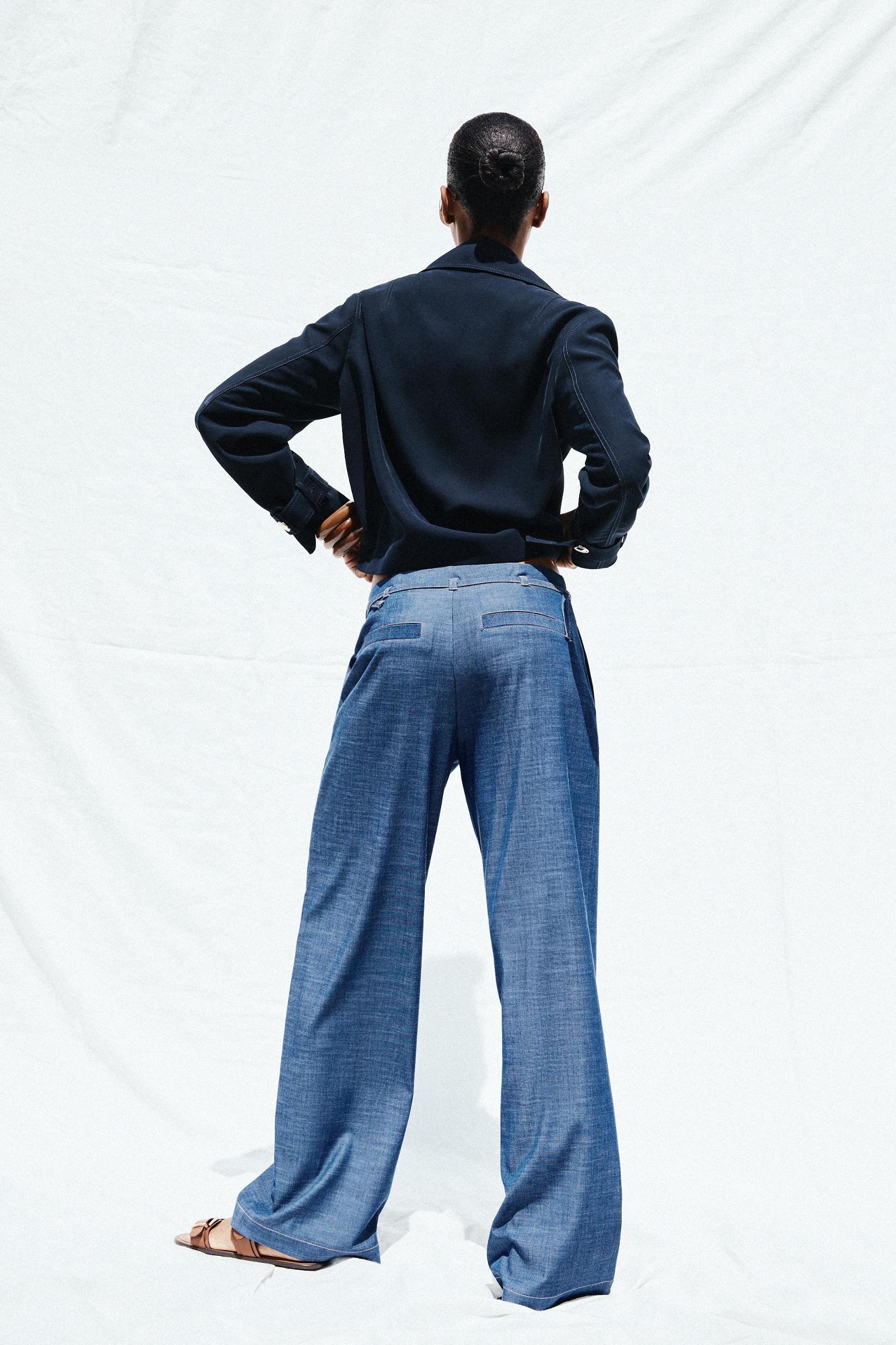 WIDE LEG PANTS WITH LOOPS Product Image