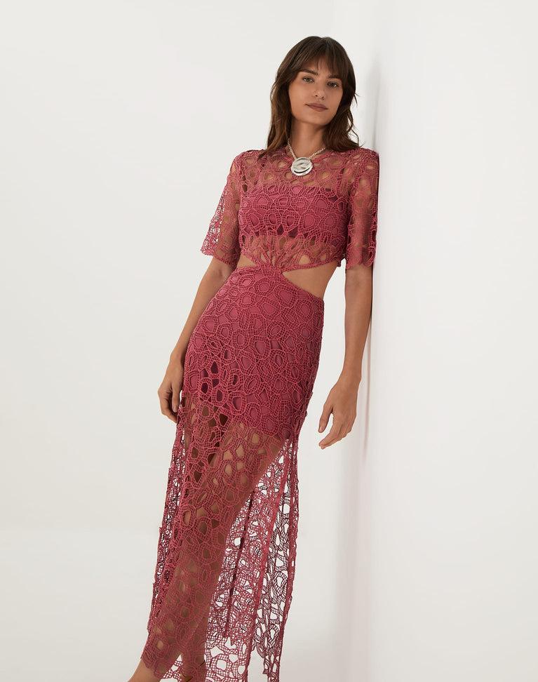 Eyelet Joelle Long Dress - Primrose Product Image
