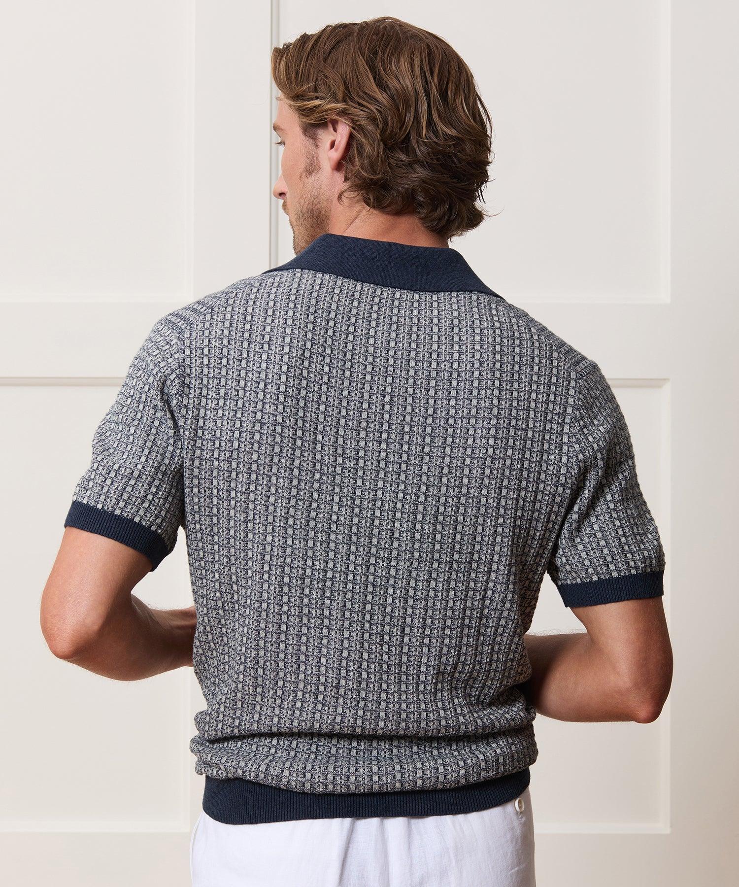 Linen Geometric Montauk Sweater Polo Product Image