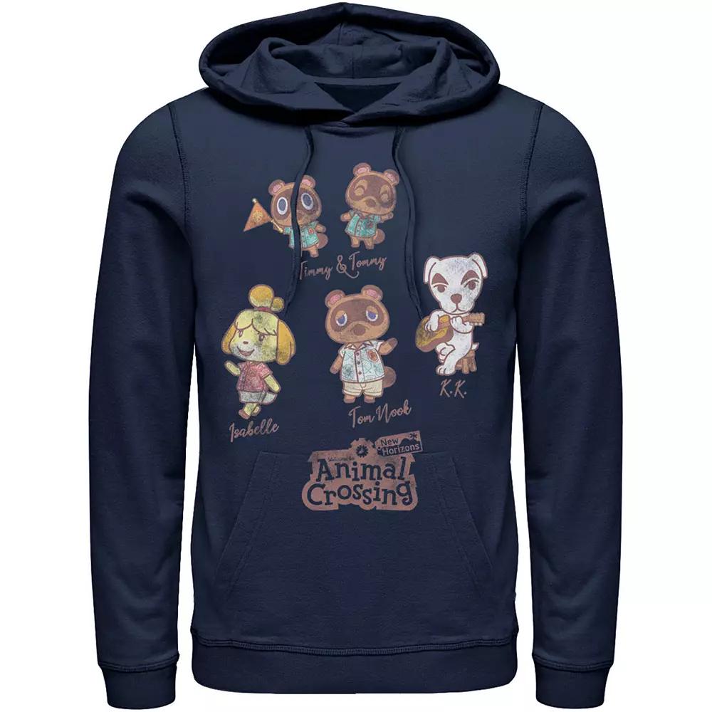 Men's Nintendo Character Textbook Group Shot Text Hoodie,  Product Image