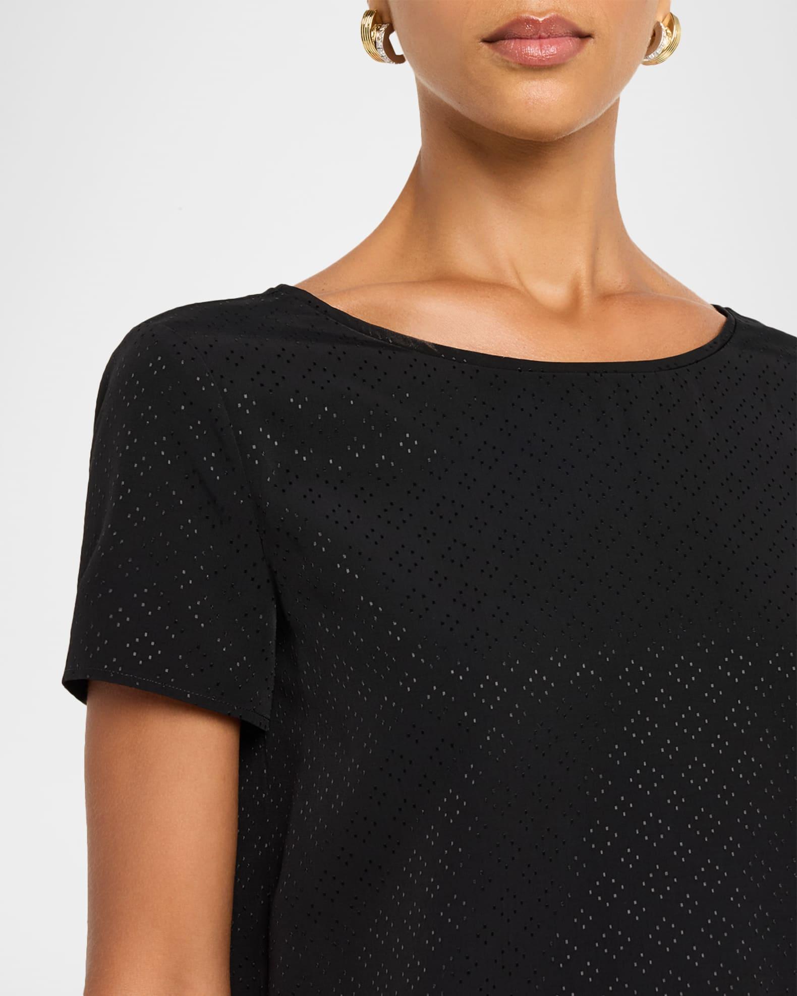 Diamond-Textured Viscose Satin Tee Product Image