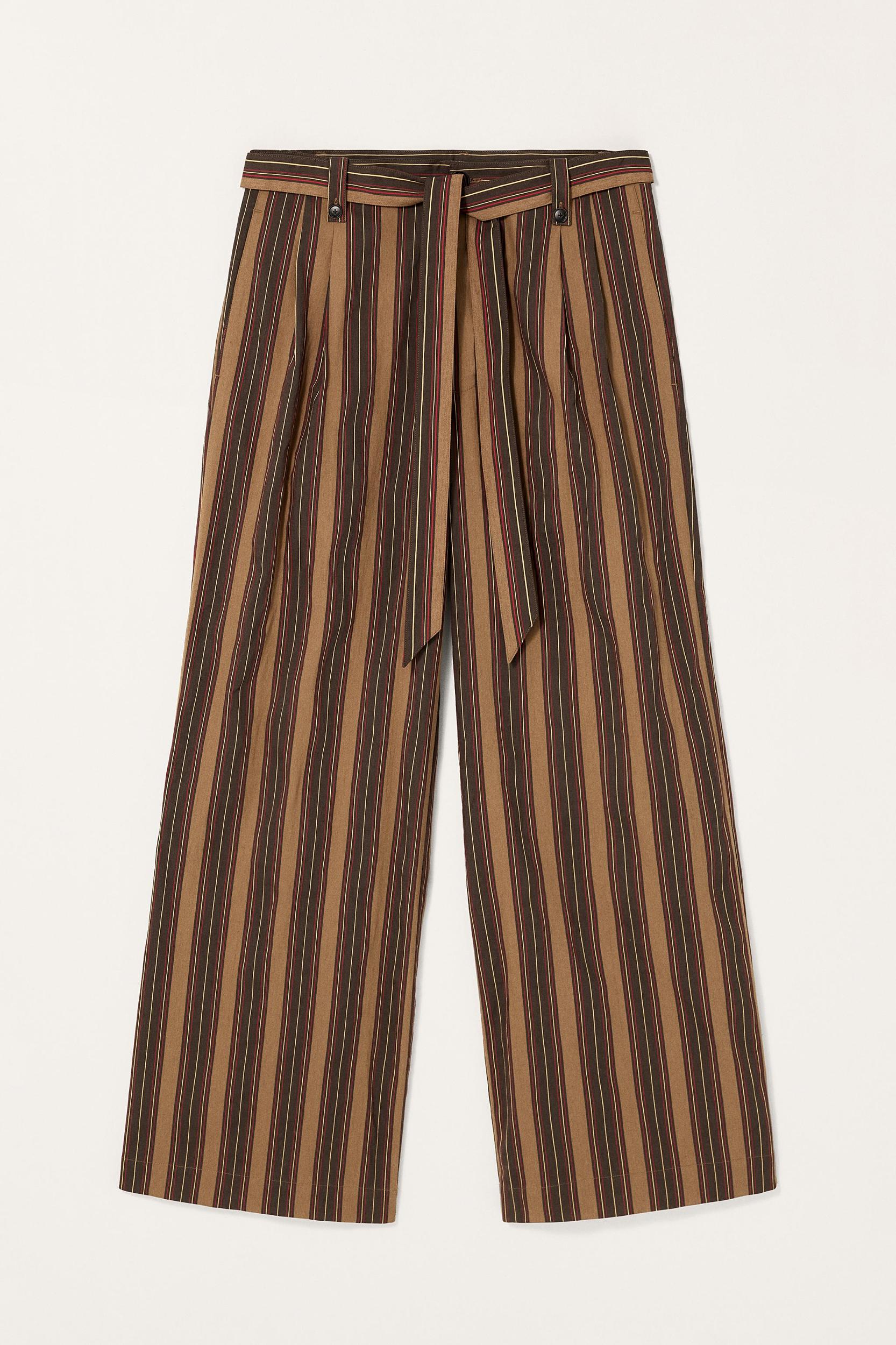 LIMITED EDITION STRIPED BELTED PANTS Product Image