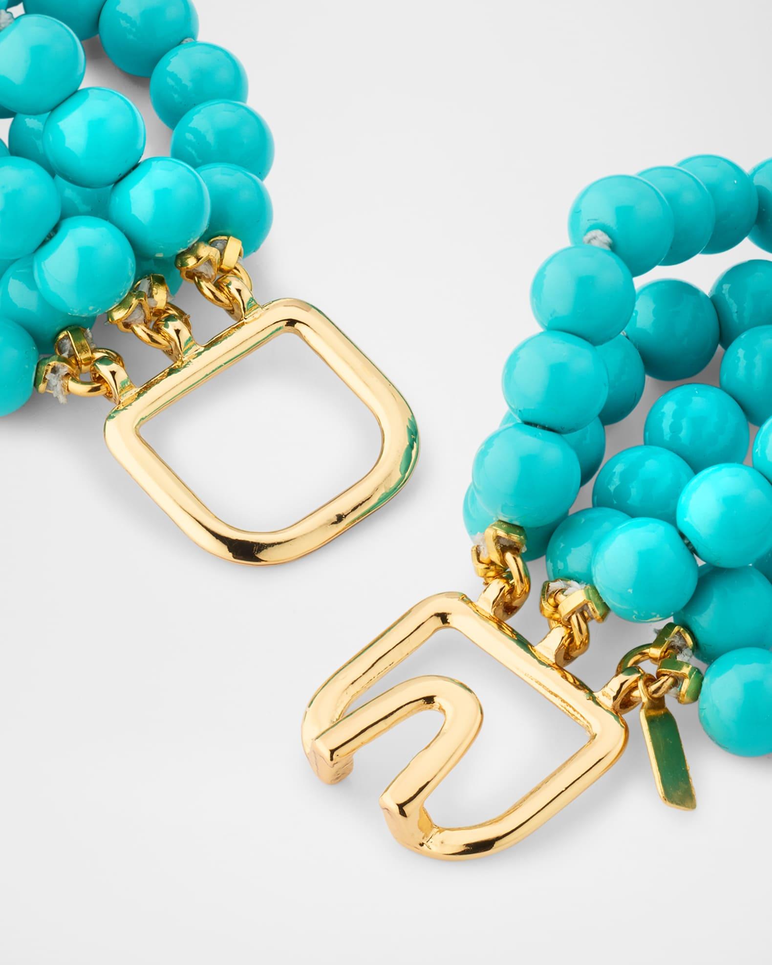Six Row Turquoise Bead Necklace Product Image
