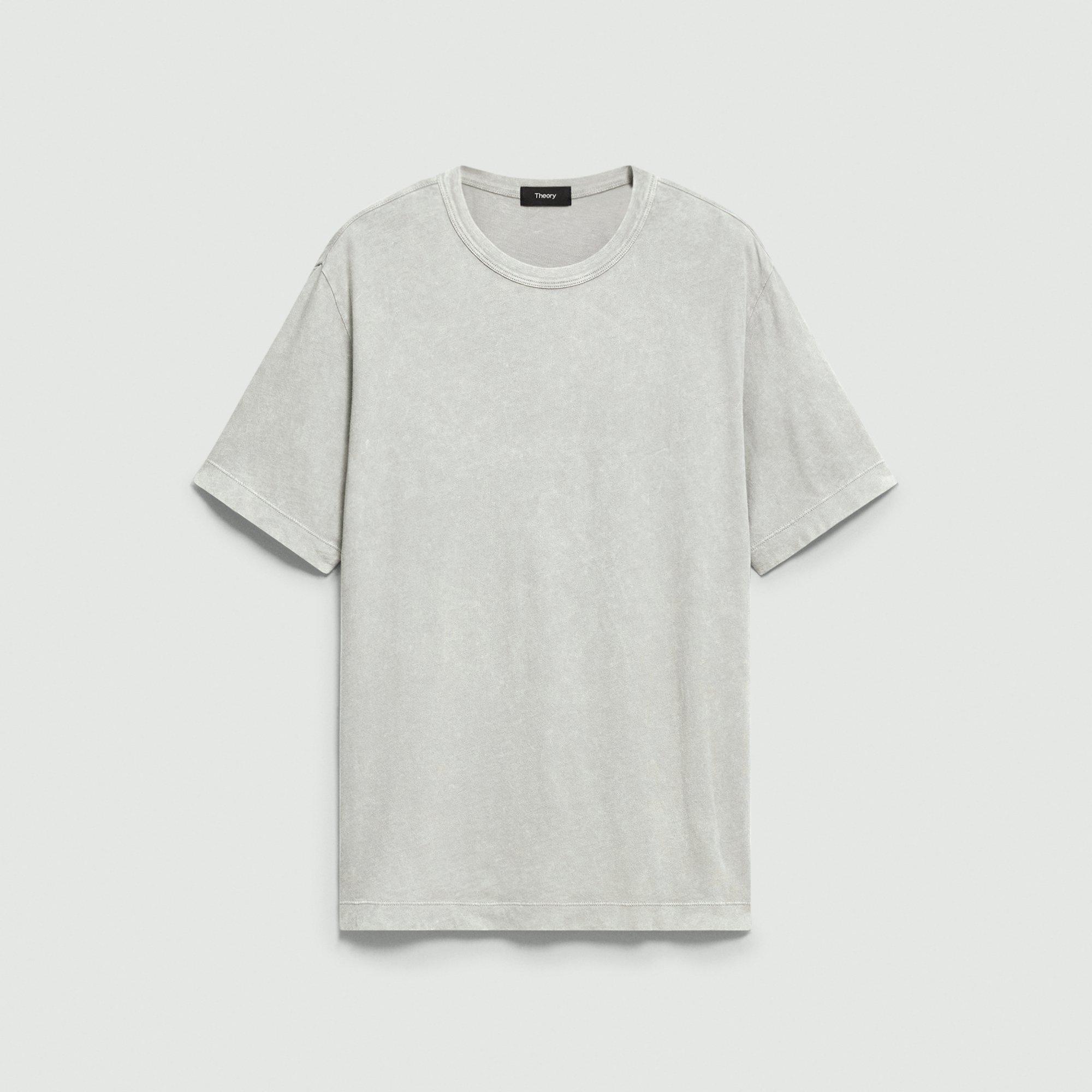 Fade Jersey Ribbed Crewneck Tee | Theory Product Image