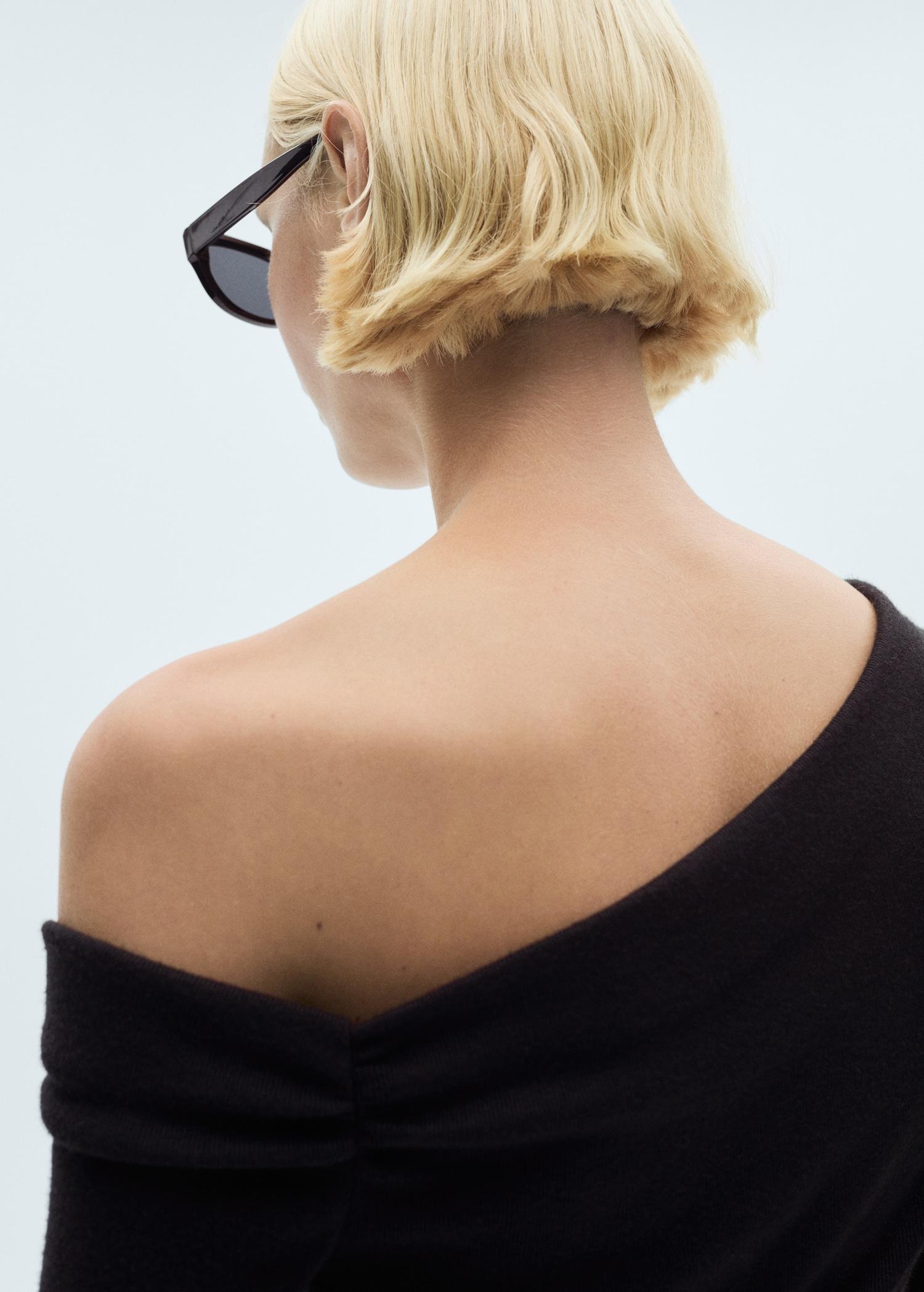 Asymmetrical combined dress - Women | MANGO USA Product Image