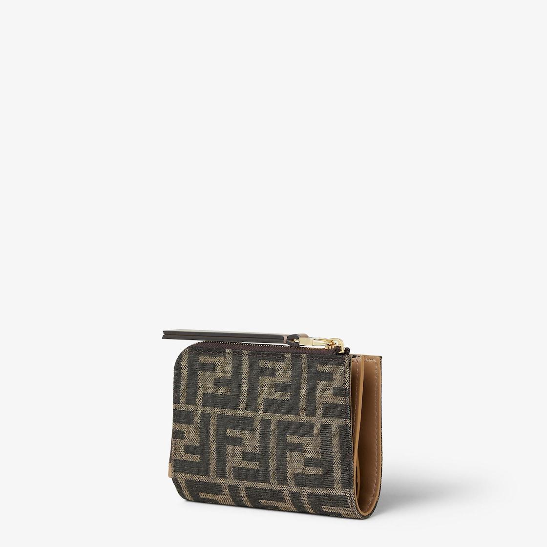 Slim Baguette walletBrown FF fabric wallet Product Image