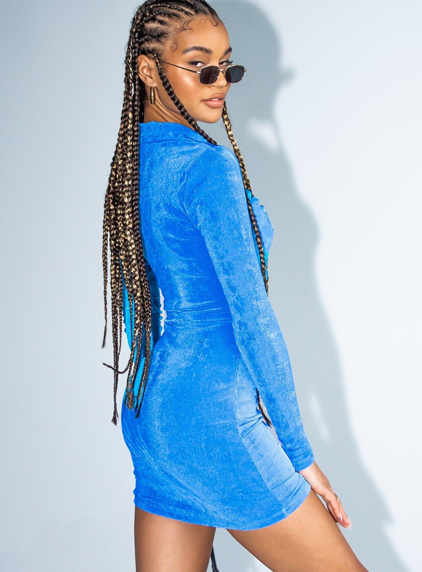 Valerie Mini Dress Blue Product Image