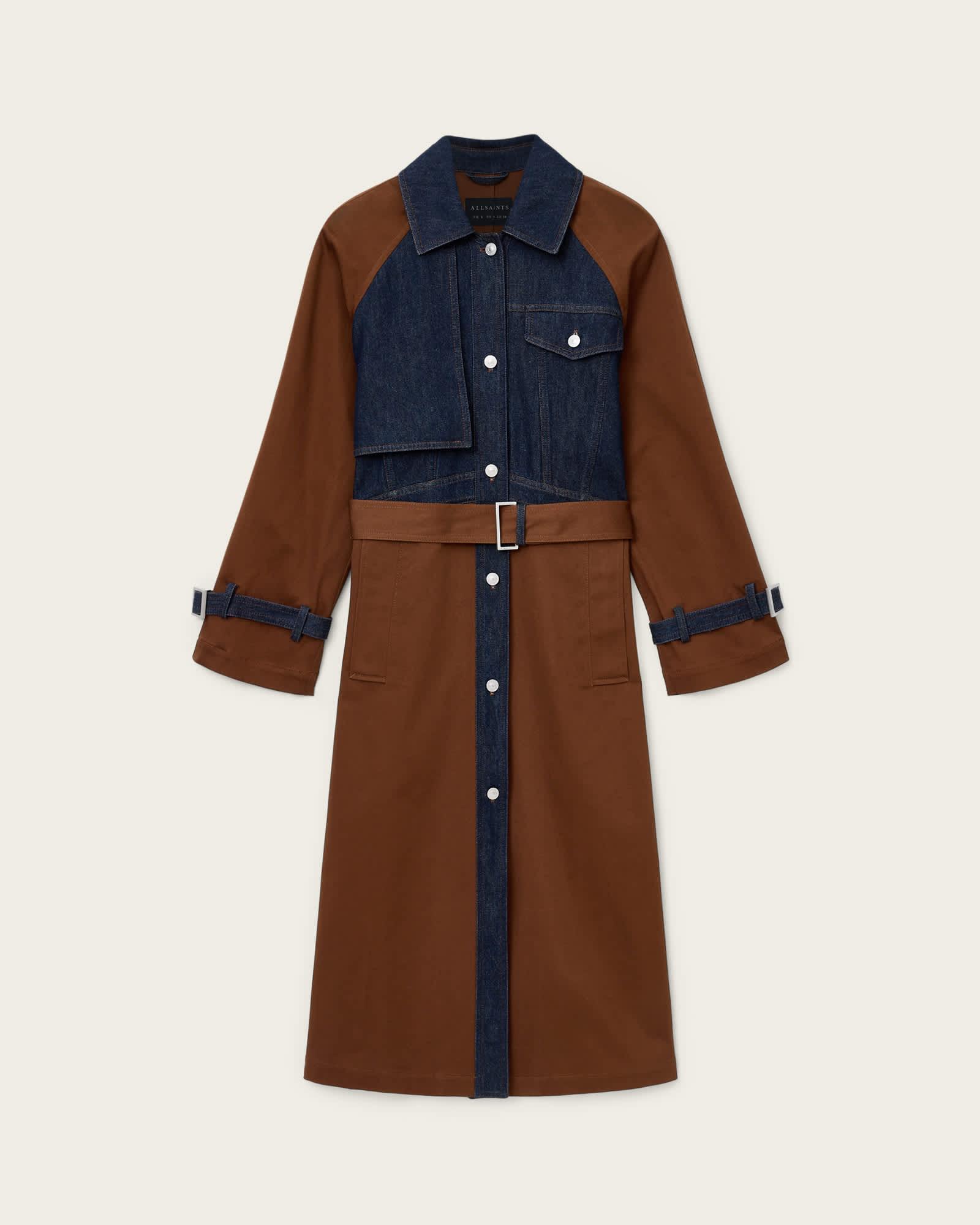Dayly Trench Coat COGNAC BROWN | ALLSAINTS US Product Image