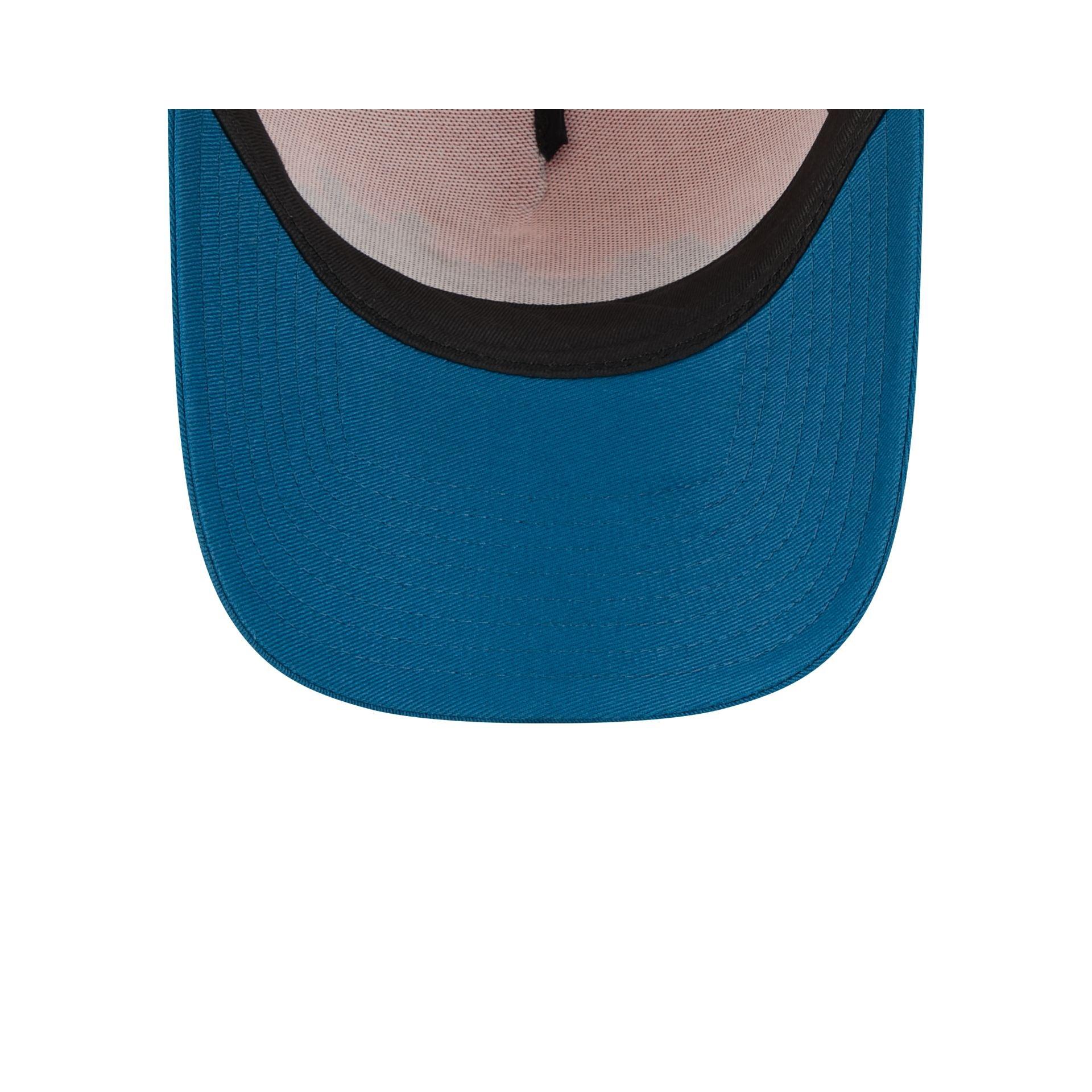 Brooklyn Nets Orange Glaze 9FORTY A-Frame Trucker Hat Male Product Image