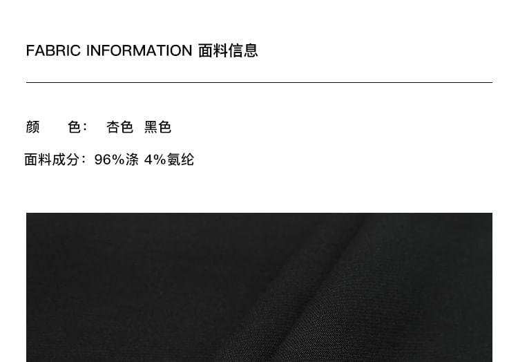 Mid Rise Plain Straight Leg Dress Pants Product Image