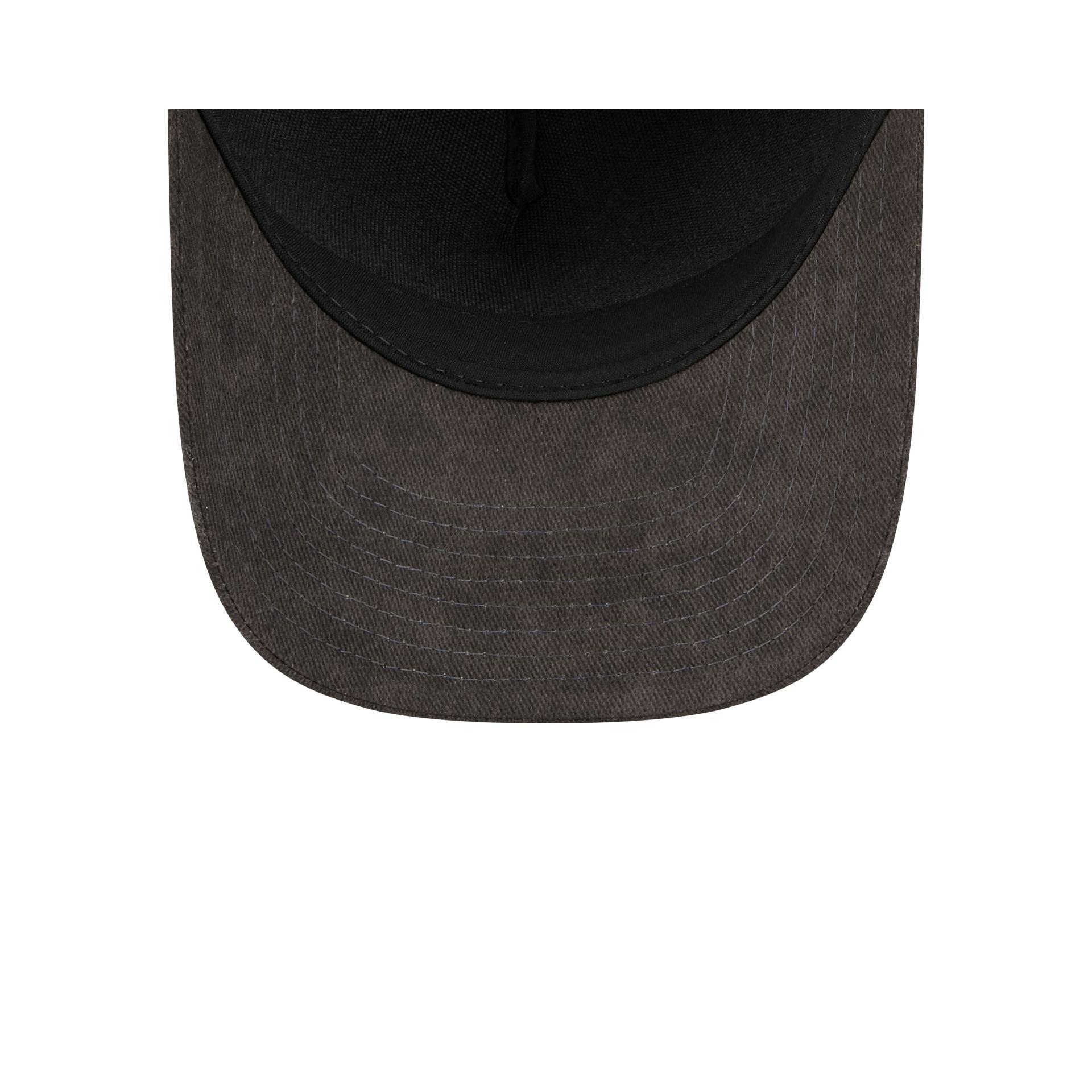 New Era Cap Washed Twill Black 9FORTY M-Crown A-Frame Adjustable Hat Male Product Image