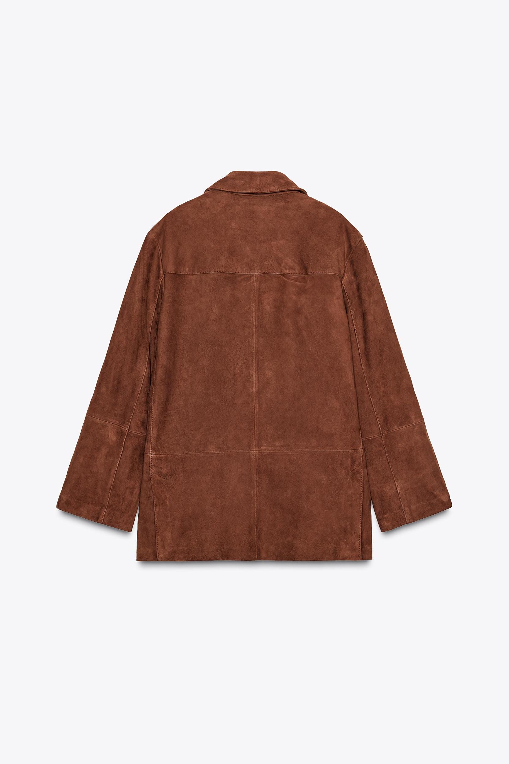 ZW COLLECTION LIMITED EDITION OVERSIZED SUEDE LEATHER BLAZER Product Image