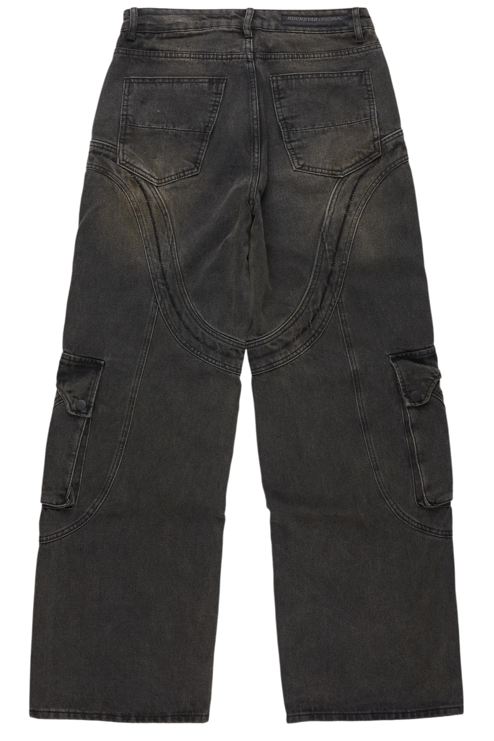 Denmot Dark Grey Baggy Fit Jean Male Product Image