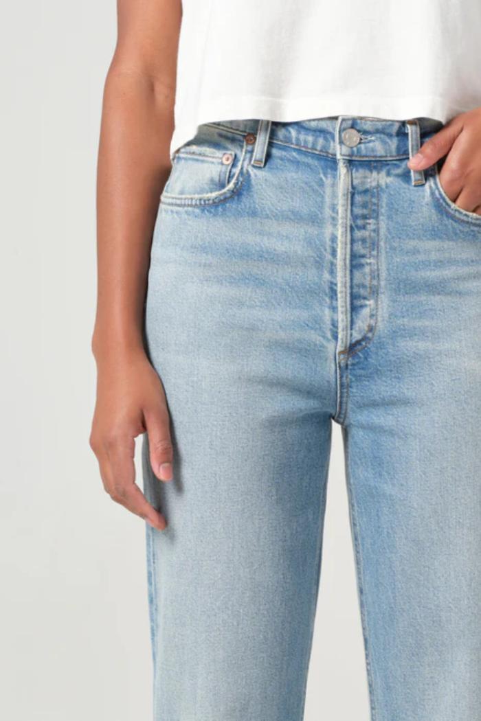 90s Pinch Waist Crop Jean in Ripple Product Image