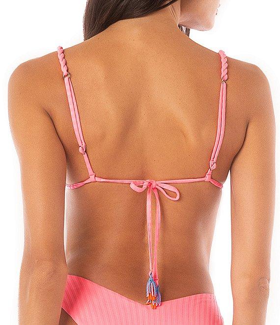 Maaji Valerya Taffy Pink Reversible High Leg Swim Bottom Product Image