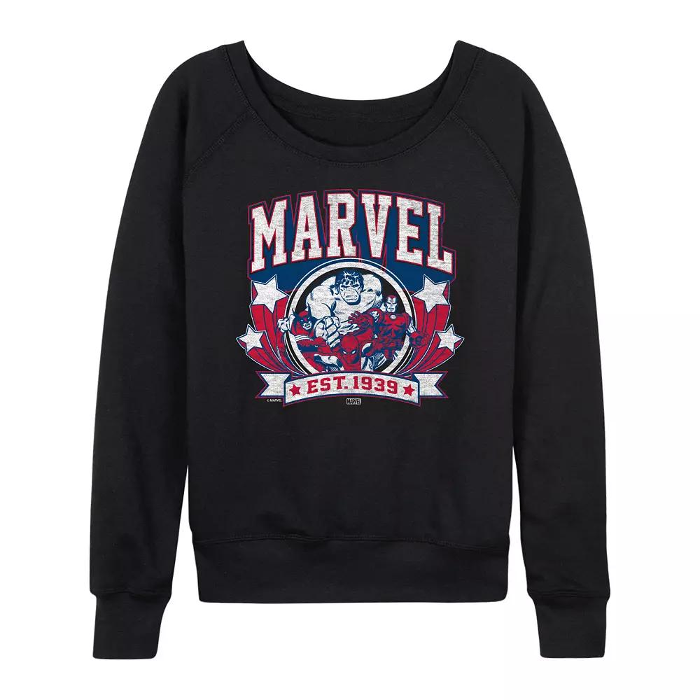 Women's Marvel Collegiate Americana French Terry Long Sleeve Tee,  Product Image