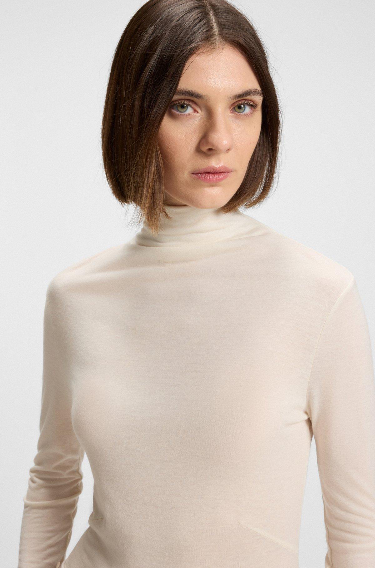 High-neck top in soft jersey Product Image