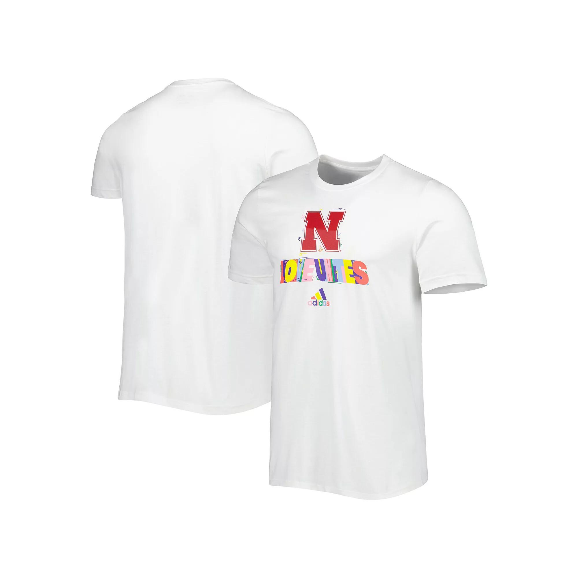 Men's adidas White Nebraska Huskers Love Unites T-Shirt,  Product Image