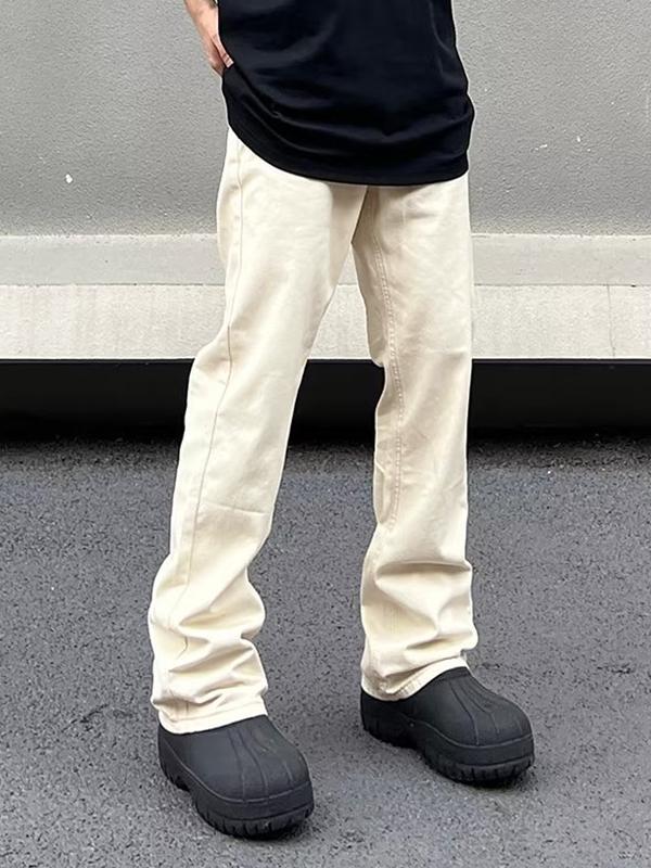 Men's Vintage Wash Flared Loose Jeans Product Image