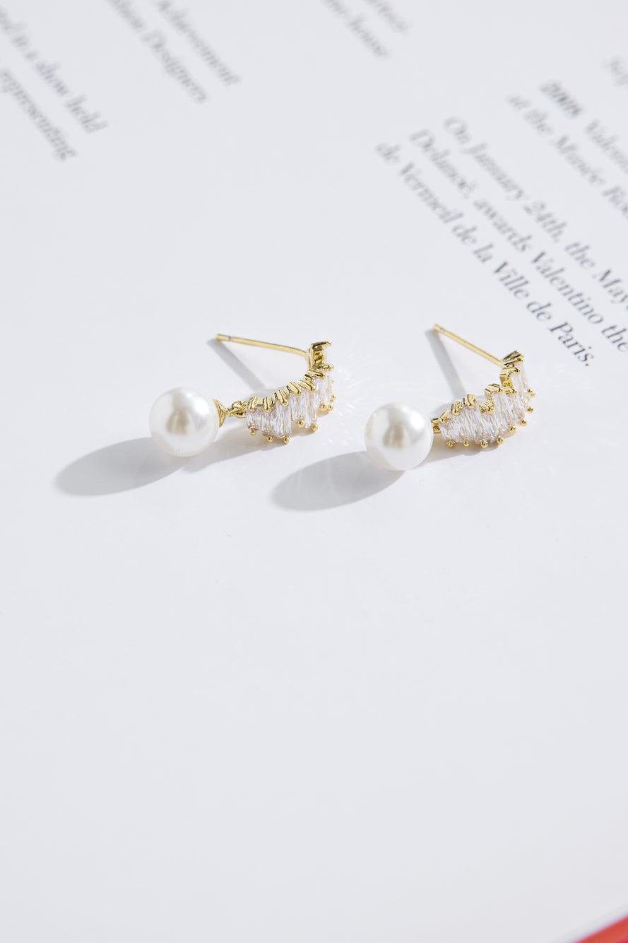 18k Gold Plated Selene Earrings Gold Product Image