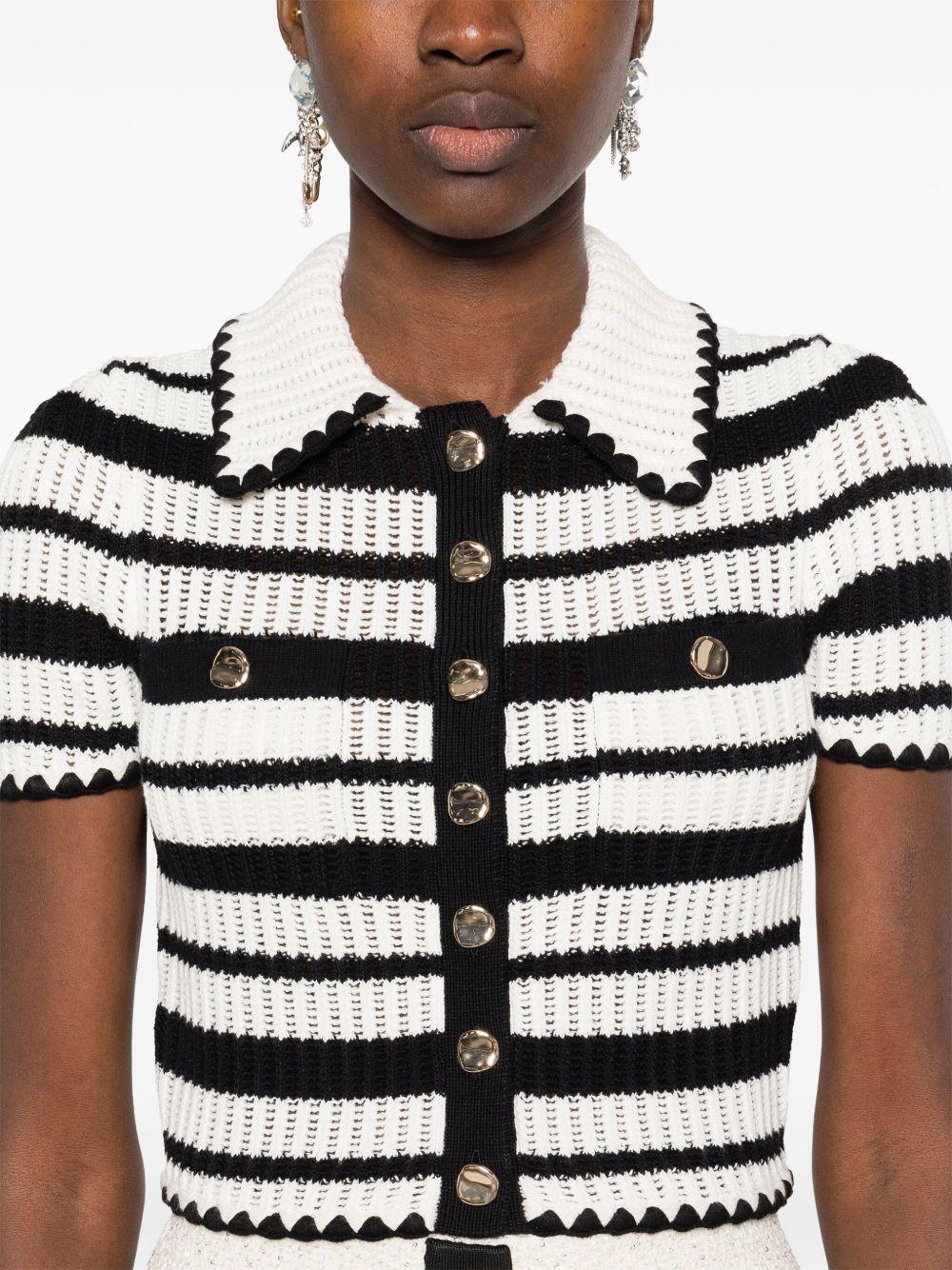 striped crochet top  Product Image