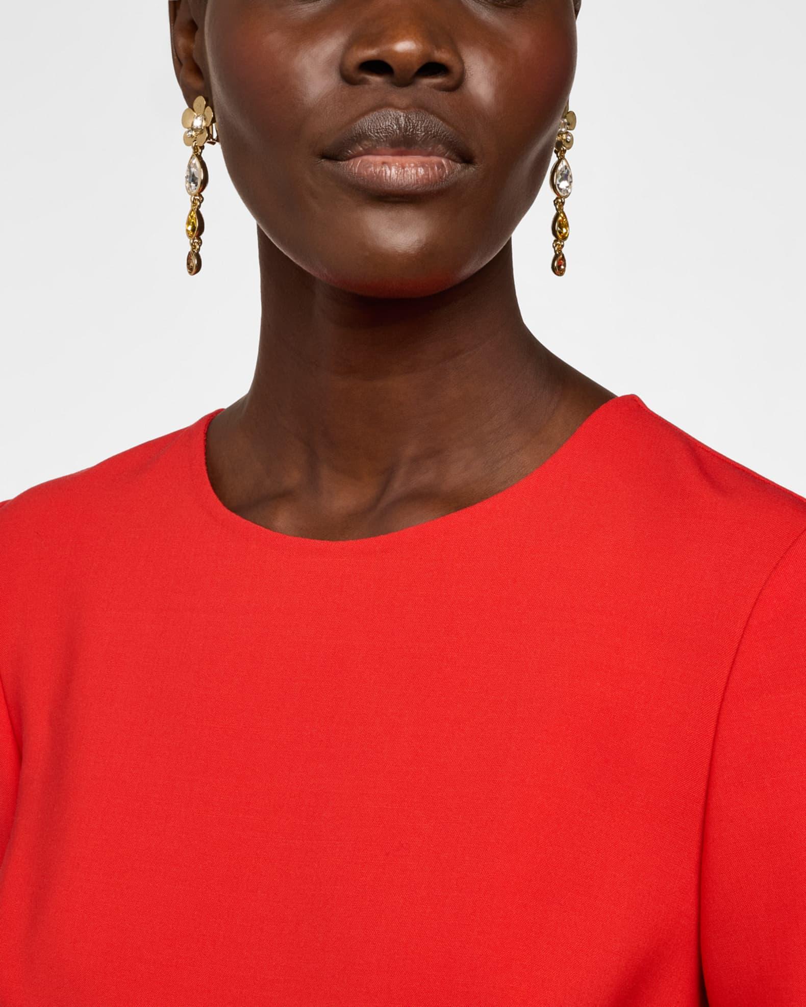 Flower Teardrop Clip-On Earrings  Product Image